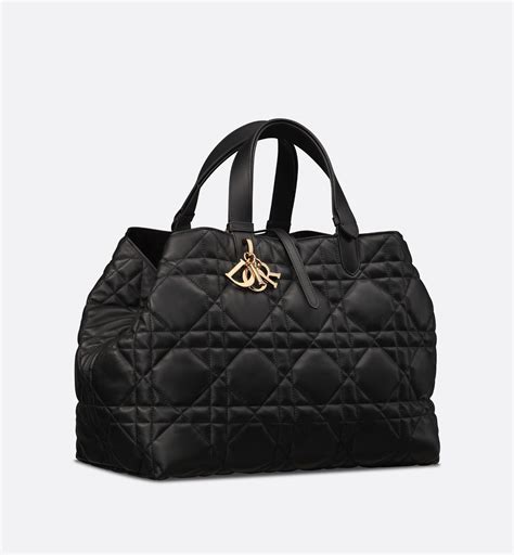 dior large dior toujours bag black macrocannage calfskin|Large Dior Toujours Bag Black Macrocannage Calfskin.